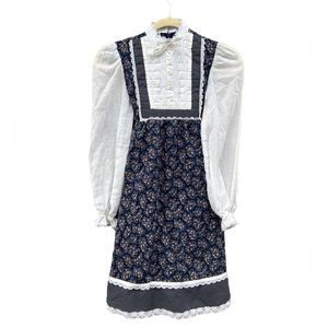 Gunne Sax Juenes Filles by Jessica  Vintage Floral Prairie Dress Cottagecore